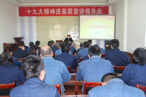 宋天鎖到龍鋼集團華冶公司宣講十九大精神